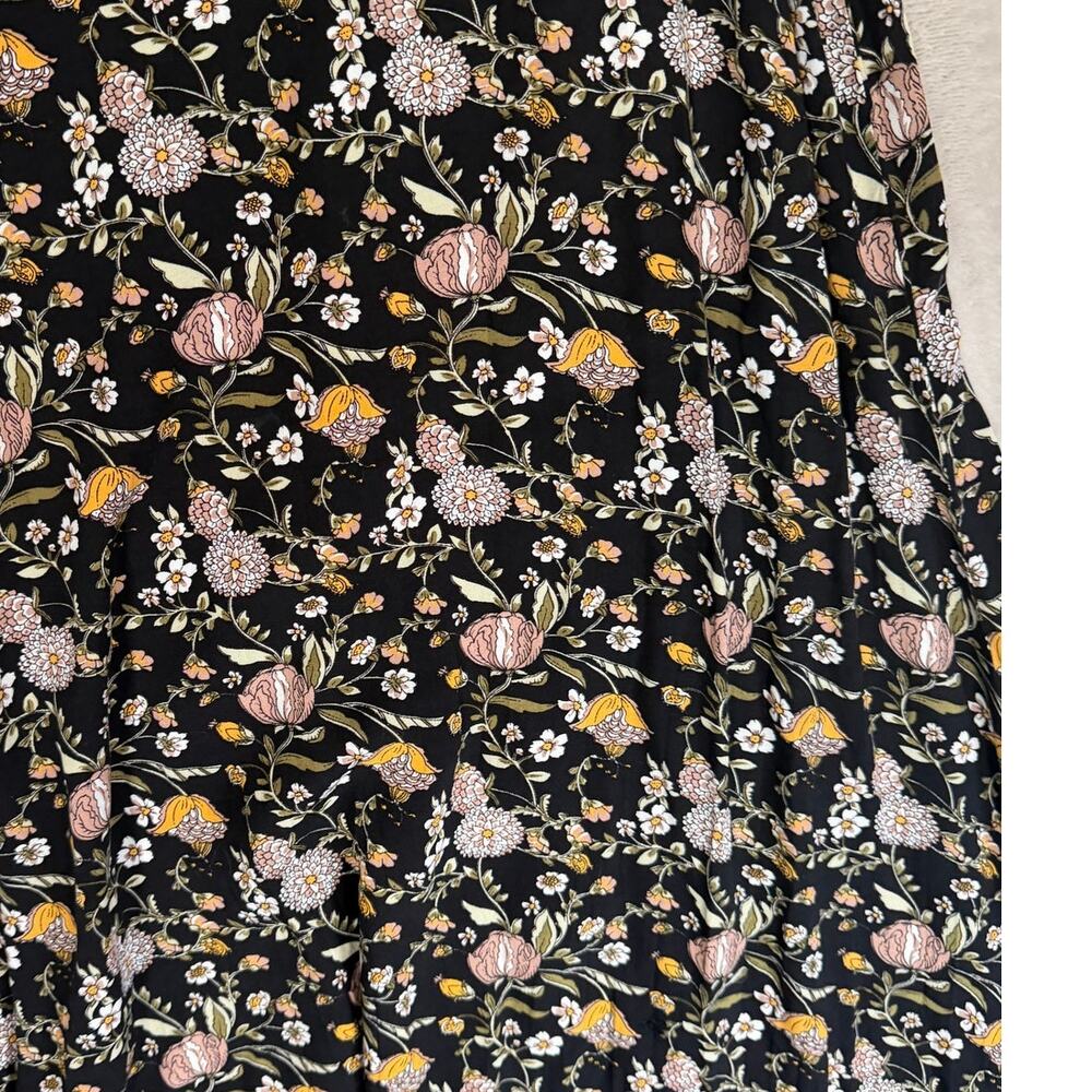Natural Life Maxi Dress Womens Size Small Black Floral Boho Festival Sleeveless - Picture 8 of 9